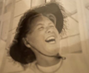 A photo of Margret Jennings Keady laughing